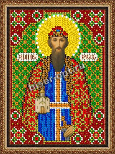 «Светлица» набор для вышивания бисером 8847М «Св. Всеволод» бисер Чехия 12*16см (1шт) цвет:8847М