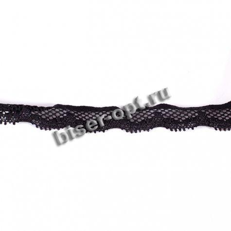 Кружево стрейч №11807 1,5см (20м) цвет:075-черный