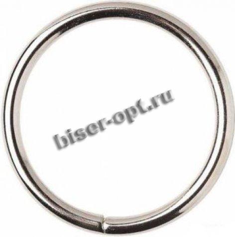 Кольцо металл №8072 разьемное 68/76мм (100шт) цвет:никель