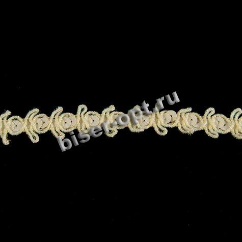 Тесьма 2401(3137) с пайетками 2см (20ярд) цвет:121-бежевый