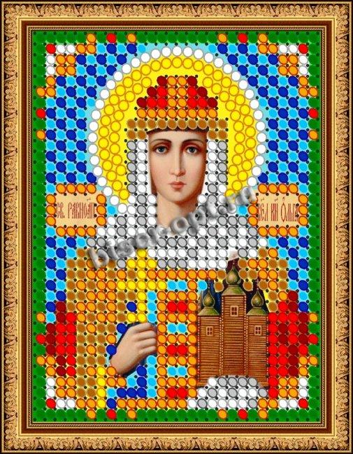 «Светлица» набор для вышивания бисером 8716Л «Св. Ольга» бисер Чехия 6*7,5см (1шт) цвет:8716Л