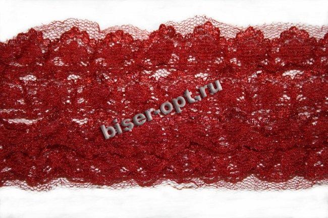 Тесьма декоративная R01 на шифоне 5см (5ярд) цвет:075-черный
