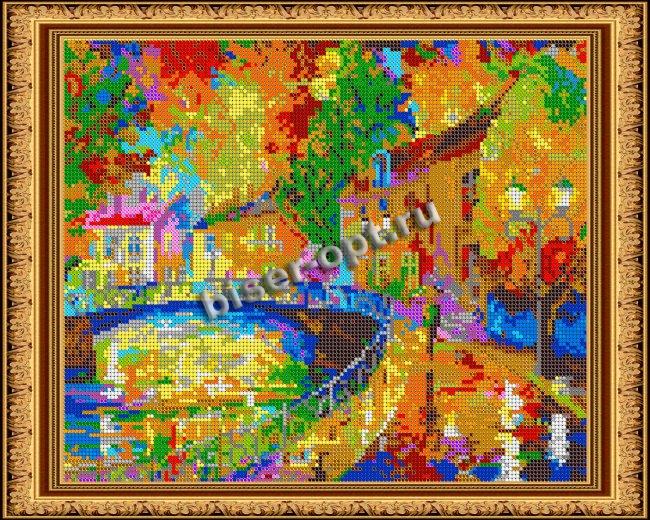«Светлица» рисунок на ткани для вышивания бисером К-410П «Мост» 30*24см (1шт) цвет:К-410П