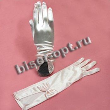 Перчатки свадебные №S 004 34см (1шт) цвет:501-белый