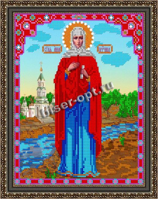 «Светлица» набор для вышивания бисером 8747 «Св.Анна Пророчица» бисер Чехия 19*24см (1шт) цвет:8747