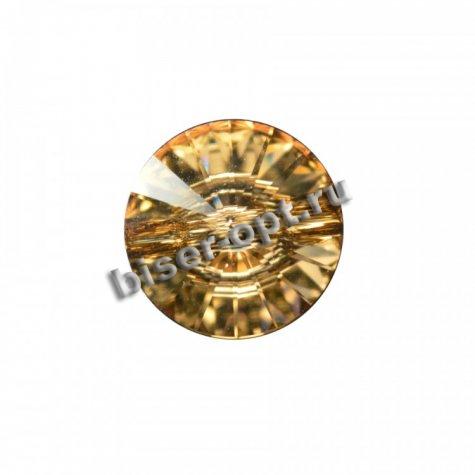 Пуговица 3015 10мм M-Foiled (1шт) цвет:001GSHA-Crystal Gold