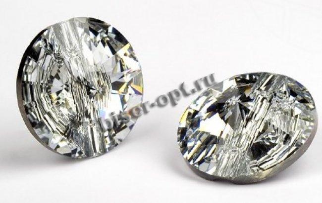 Пуговица 3015 16мм M-Foiled (24шт) цвет:001-Crystal