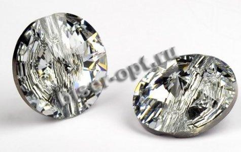Пуговица 3015 16мм M-Foiled (24шт) цвет:001-Crystal