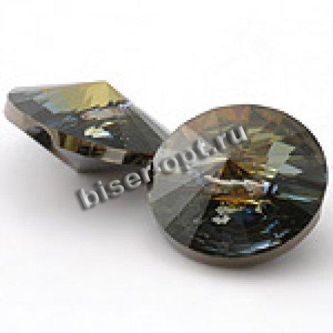 Пуговица 3015 16мм M-Foiled (1шт) цвет:001SATIN-Crystal sat