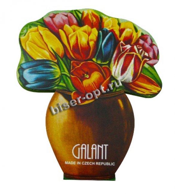 Набор игл "Galant" 128202 "Тюльпан" для ручного шитья с нитковдевателем (19шт) цвет:ассорти