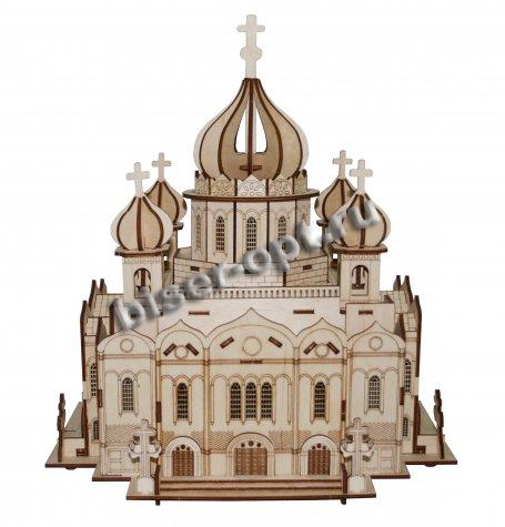 Храм Христа Спасителя №12289 из фанеры 33*37*32см (1шт) цвет:дерево