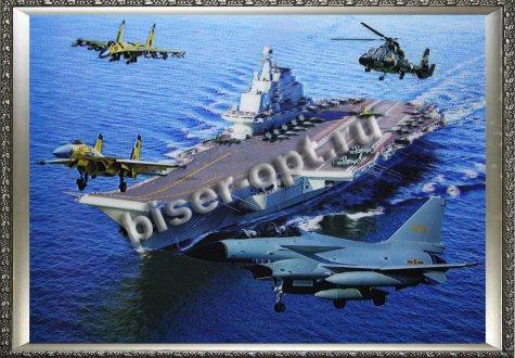 Картина 5D «Авианосец» 38*28см (1шт) цвет:14144