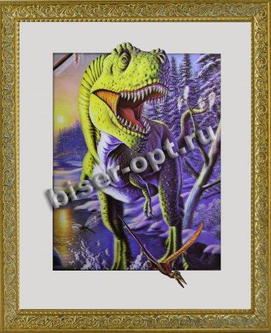 Картина 5D «Динозавр» 38*38см (1шт) цвет:12483