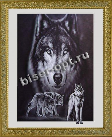 Картина 5D «Волки» 38*38см (1шт) цвет:12539