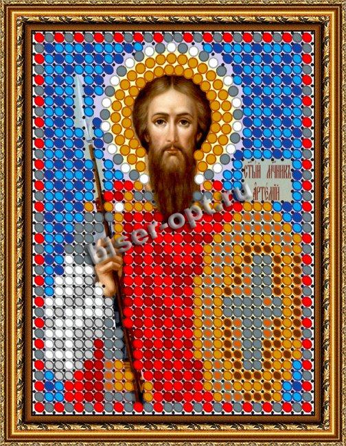 «Светлица» набор для вышивания бисером 8783Л «Св. Артемий» бисер Чехия 6*7,5см (1шт) цвет:8783Л