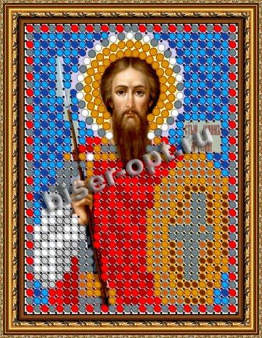 «Светлица» набор для вышивания бисером 8783Л «Св. Артемий» бисер Чехия 6*7,5см (1шт) цвет:8783Л