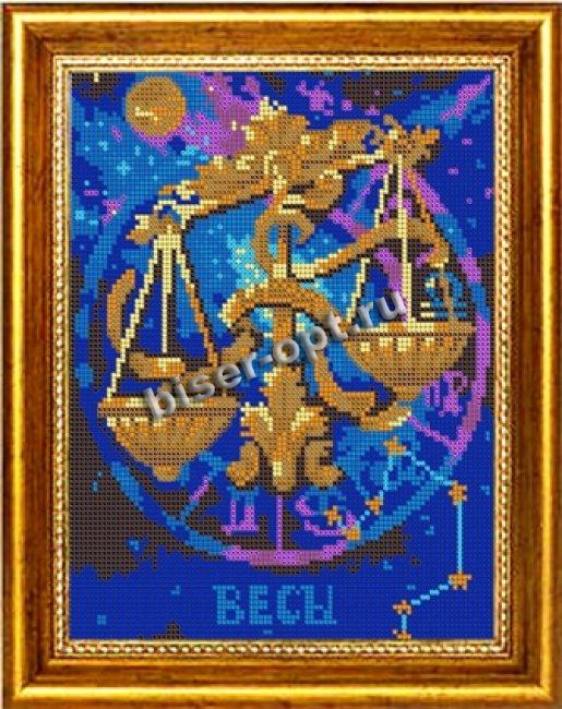 «Диамант» набор со стразами ДК-476П «Весы» 24*30,5см (1шт) цвет:ДК-476П