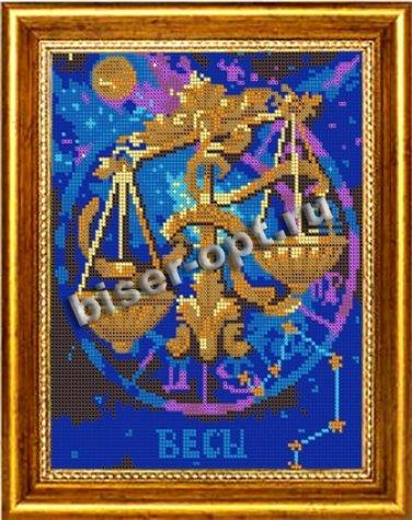 «Диамант» набор со стразами ДК-476П «Весы» 24*30,5см (1шт) цвет:ДК-476П