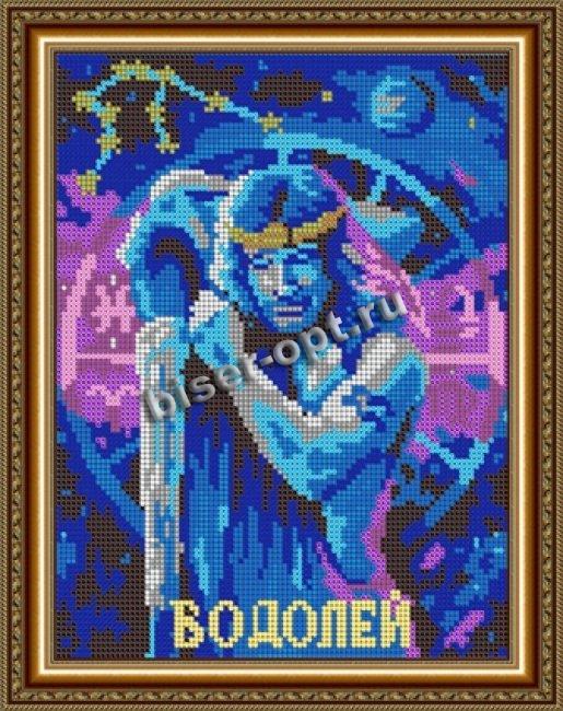 «Диамант» набор со стразами ДК-480П «Водолей» 24*30,5см (1шт) цвет:ДК-480П