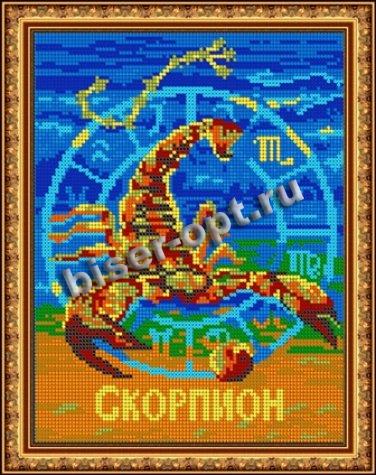 «Диамант» набор со стразами ДК-477П «Скорпион» 24*30,5см (1шт) цвет:ДК-477П