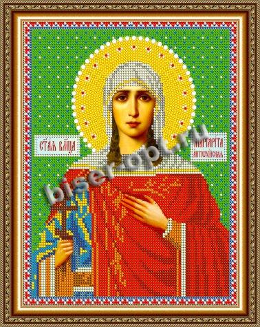 «Светлица» набор для вышивания бисером 7737 «Св. Маргарита» бисер Китай 19*24см (1шт) цвет:7737