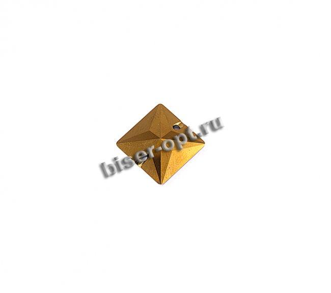 Стразы пришивные 3240 16мм M-Foiled (1шт) цвет:001DOR-Crystal Dorad