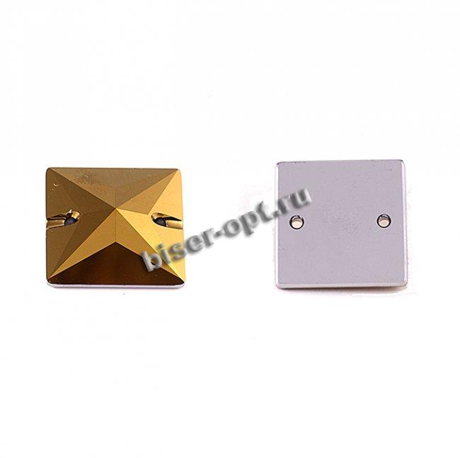 Стразы пришивные 3240 22мм M-Foiled (1шт) цвет:001DOR-Crystal Dorad