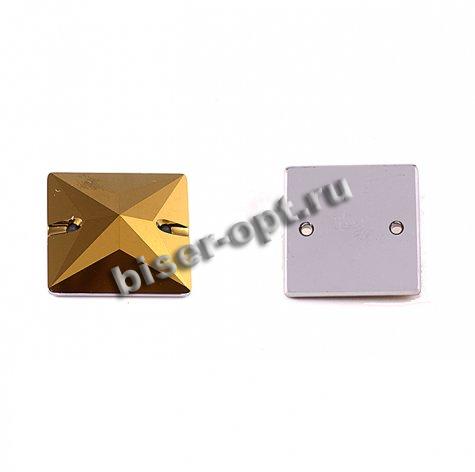 Стразы пришивные 3240 22мм M-Foiled (1шт) цвет:001DOR-Crystal Dorad