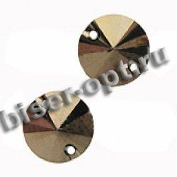 Стразы пришивные 3200 12мм Unfoiled (6шт) цвет:280NUT-Jet Nut