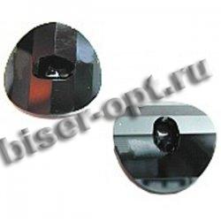 Пуговица 3016 14мм Unfoiled (1шт) цвет:280HEM-Jet Hematite