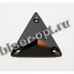 Стразы пришивные 3270 22мм Unfoiled (1шт) цвет:280HEM-Jet Hematite