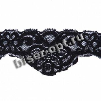 Кружево стрейч BG - 6048 5,5см (20м) цвет:075-черный
