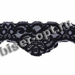 Кружево стрейч BG - 6048 5,5см (20м) цвет:075-черный