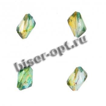 Бусины пластик SA047 "Ромб" 13*11мм (20шт) цвет:L01-розовый/желтый