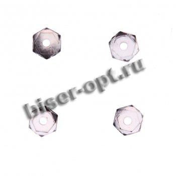 Бусины пластик SA004 "Болтик" 8*7мм (500гр) цвет:L01-розовый/желтый