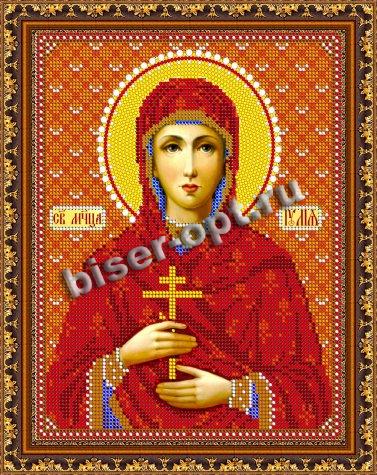 «Светлица» набор для вышивания бисером 7712 «Св.Мца Юлия» бисер Китай 19*24см (1шт) цвет:7712