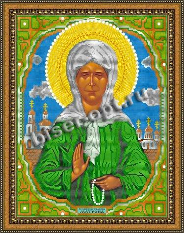 «Светлица» рисунок на ткани для вышивания бисером 392Б «Св.Матрона Московская» 30*38см (1шт) цвет:392Б