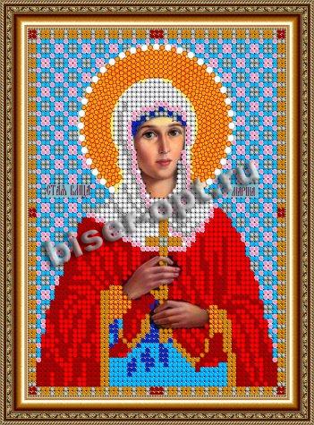 «Светлица» рисунок на ткани для вышивания бисером 730М «Св. Марина» 12*16см (1шт) цвет:730М