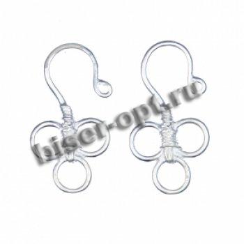 Замок - крючок P5757 39*21мм (2шт) цвет:мат.серебро