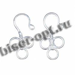 Замок - крючок P5757 39*21мм (2шт) цвет:мат.серебро
