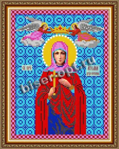 «Светлица» набор для вышивания бисером 7744 «Св. Ангелина» бисер Китай 19*24см (1шт) цвет:7744