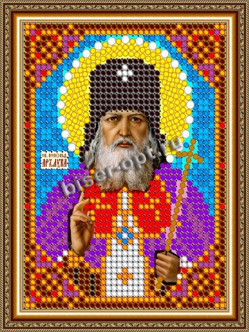 «Светлица» набор для вышивания бисером 7448ЛМ «Св. Лука Крымский» бисер Китай 7,5*10см (1шт) цвет:7448ЛМ
