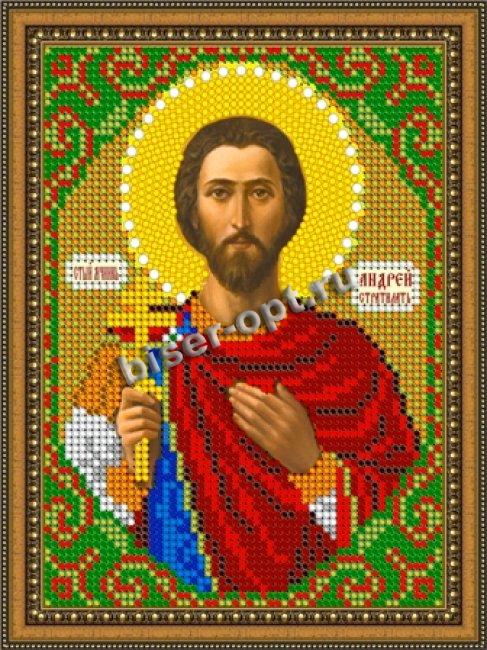 «Светлица» набор для вышивания бисером 7837М «Св. Андрей Стратилат» бисер Китай 12*16см (1шт) цвет:7837М