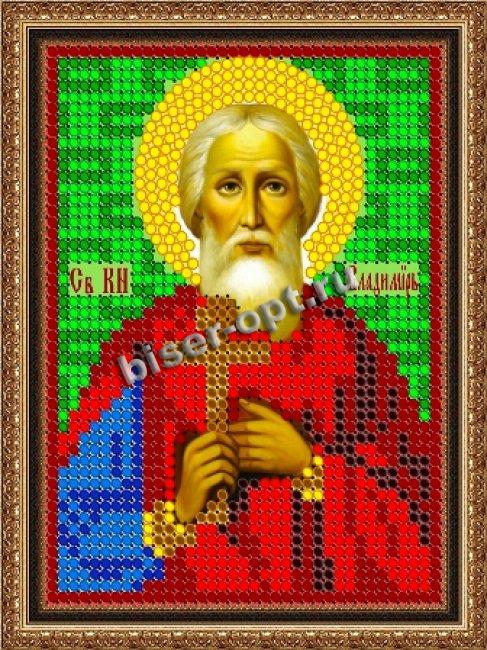 «Светлица» набор для вышивания бисером 7750ЛМ «Св. Владимир» бисер Китай 7,5*10см (1шт) цвет:7750ЛМ