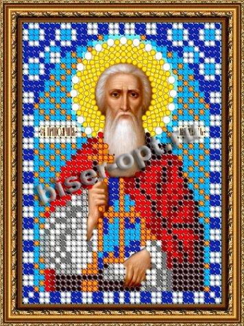 «Светлица» набор для вышивания бисером 7790ЛМ «Св. Вадим» бисер Китай 7,5*10см (1шт) цвет:7790ЛМ