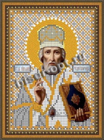 «Светлица» рисунок на ткани для вышивания бисером 459М «Св. Николай Угодник» 12*16см (1шт) цвет:459М