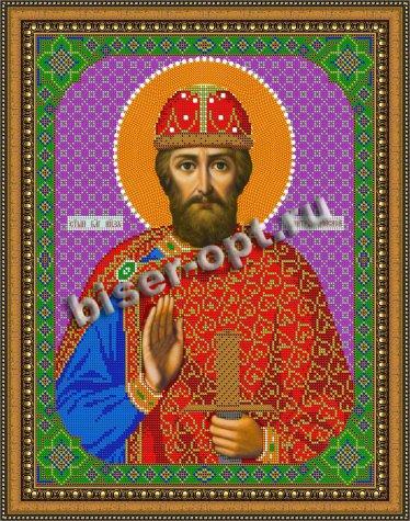 «Светлица» рисунок на ткани для вышивания бисером 766Б «Св. Дмитрий Донской» 30*38см (1шт) цвет:766Б